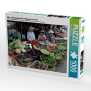 CALVENDO Puzzle Obst und Gemüsemarkt mit bunter Auswahl 1000 Teile Puzzle quer