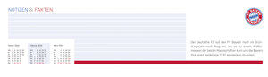 FC Bayern München Wochenquerplaner 2024. Terminkalender mit historischen Fakten und Rekorden des FC Bayern. 32,5 x 9,3 cm. Querformat