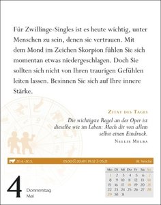 Zwillinge Sternzeichenkalender 2023: Tagesabreißkalender. Mini-Tischkalender 2023 mit täglichem Horoskop. Kleiner Kalender mit täglichem Blick in die Sterne.