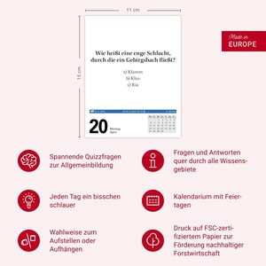Wissen Tagesabreißkalender 2026