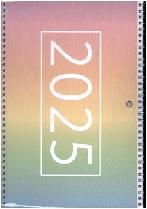 Drei-Monatskalender 2025 Wand-Kalender 12 MONATE [Rainbow]