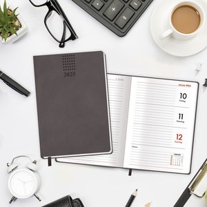 Trötsch Taschenkalender A6 Soft Touch Anthrazit 2025