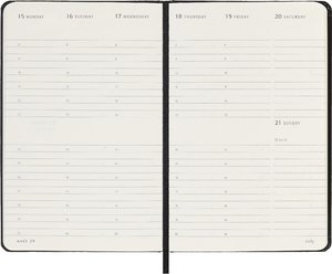 Moleskine 12 Monate Wochenkalender 2024, Pocket/A6, Schwarz