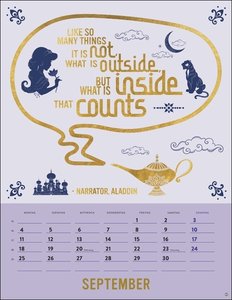 Disney Typo Zitate Posterkalender 2023. Bekannte Zitate in schöner typografischer Gestaltung. Großer Kalender für Disneyfans. Dekorativer Wandkalender XXL.
