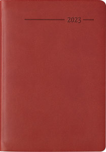 Taschenkalender Buch Tucson rot 2023 - Büro-Kalender - 8x11,5 cm - 1 Woche 2 Seiten - 144 Seiten - Notiz-Heft - Alpha Edition