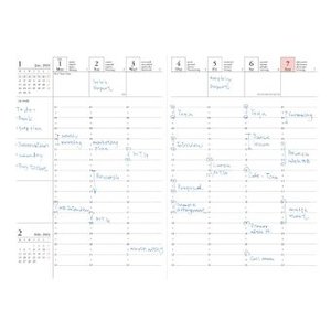 MARK'S 2023/2024 Taschenkalender A6 vertikal, Flower Pattern, Turquoise