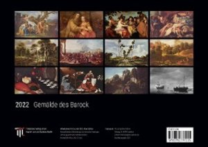 Gemälde des Barock 2022 - Black Edition - Timokrates Kalender, Wandkalender, Bildkalender - DIN A4 (ca. 30 x 21 cm)