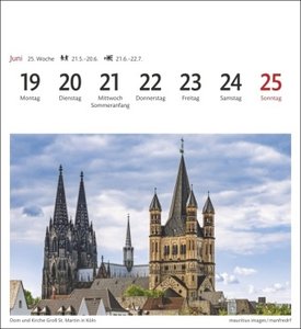 Deutschland Sehnsuchtskalender 2023. Reise-Kalender mit 12 atemberaubenden Postkarten der schönsten Plätze Deutschlands. Postkartenkalender 2023. 16x17cm