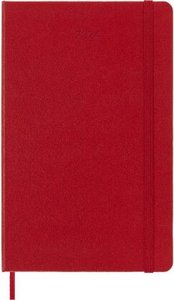 Moleskine 12 Monate Tageskalender 2024, Large/A5, Scharlachrot