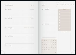 Wochenkalender, Buchkalender, 2024, Icecoffee, Textil-Einband