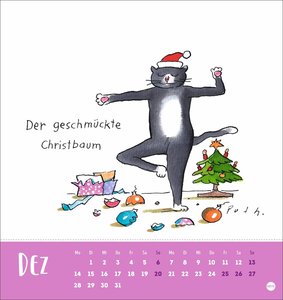 Puth Yoga für die Katz Postkartenkalender 2026