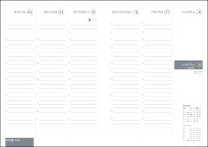times&more Kalenderbuch 2024. Bunter Buch-Kalender mit flexiblem Umschlag. Handlicher Wochenplaner. Taschenkalender 2024 zum Planen von Terminen.