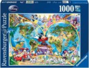 Ravensburger 15785 - Disneys Weltkarte, 1000 Teile Puzzle