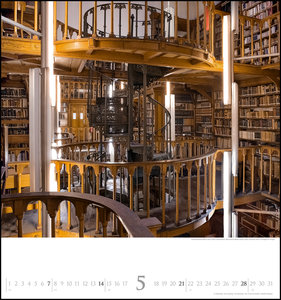 Bibliotheken 2023 - Wand-Kalender - Foto-Kalender - 45x48 - Bücher