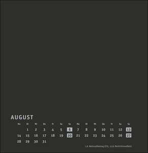 Bastelkalender 2023 Premium schwarz groß. Blanko-Kalender zum Basteln mit extra Titelblatt für eine persönliche Gestaltung. Foto- und Bastelkalender 2023.