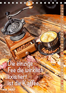 Bohnen, Schaum & Plätzchen: Kaffeegenuss (Tischkalender 2023 DIN A5 hoch)