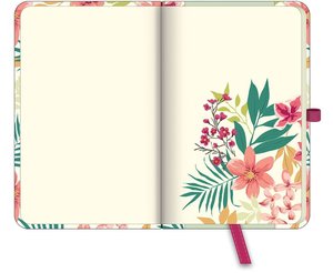GreenLine Diary Floral 2023 - Buchkalender - Taschenkalender - 10x15