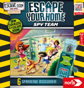 Noris 606101975 - Escape Room Family Edition, Escape Your Home Spy Team, 6 spannende Missionen