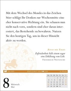 Löwe Sternzeichenkalender 2024: Tagesabreißkalender. Tischkalender 2024 mit täglichem Horoskop. Kleiner Kalender mit täglichem Blick in die Sterne