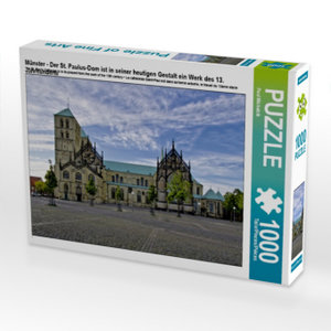 CALVENDO Puzzle Münster - Der St. Paulus-Dom ist in seiner heutigen Gestalt ein Werk des 13. Jahrhunderts 1000 Teile Puzzle quer