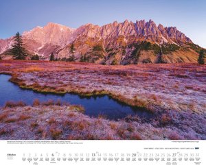 Hohe Berge – Stille Seen 2024 – Wandkalender 52 x 42,5 cm – Spiralbindung