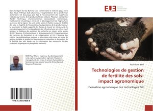 Technologies de gestion de fertilité des sols- impact agronomique