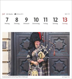 Schottland Sehnsuchtskalender 2025 - Wochenkalender mit 53 Postkarten