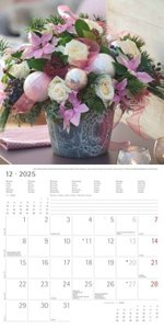 Blumen 2025 - Broschürenkalender 30x30 cm (30x60 geöffnet) - Kalender mit Platz für Notizen - Wandkalender - Wandplaner - Blumenkalender