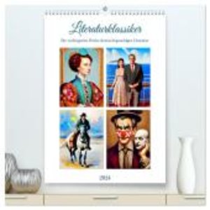 Literaturklassiker (hochwertiger Premium Wandkalender 2024 DIN A2 hoch), Kunstdruck in Hochglanz