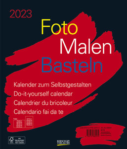 Foto-Malen-Basteln Bastelkalender schwarz groß 2023