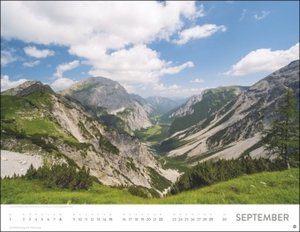 Faszination Alpen Posterkalender 2024. Traumhafte Berg-Panoramen in einem Wandkalender. Dekorativer Poster-Kalender mit Monatskalendarium.