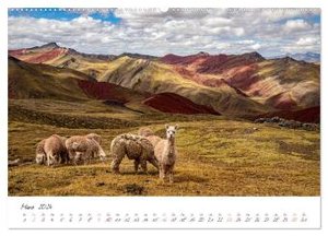 Palccoyo - Der neue Rainbow Mountain in Peru (hochwertiger Premium Wandkalender 2024 DIN A2 quer), Kunstdruck in Hochglanz