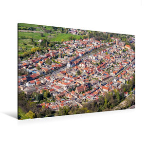 Premium Textil-Leinwand 120 cm x 80 cm quer Stadtzentrum Treuenbrietzen (Luftbild)