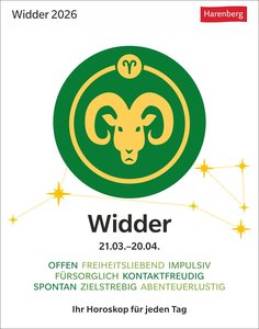 Widder Sternzeichenkalender 2026