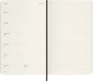 Moleskine 12 Monate Wochen Notizkalender 2024 - Precious & Ethical, Large/A5, Boa Schwarz