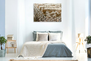 Premium Textil-Leinwand 120 cm x 80 cm quer Terrakotta-Armee
