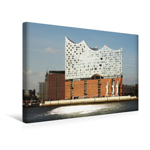 Premium Textil-Leinwand 45 cm x 30 cm quer Elbphilharmonie, Hamburgs neues Wahrzeichen