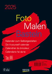 Foto-Malen-Basteln Bastelkalender A4 schwarz 2025