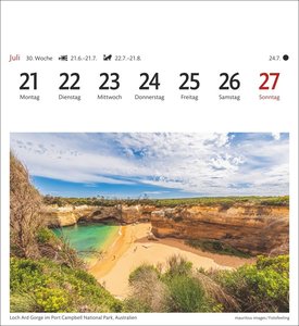 Traumziele Sehnsuchtskalender 2025 - Wochenkalender mit 53 Postkarten