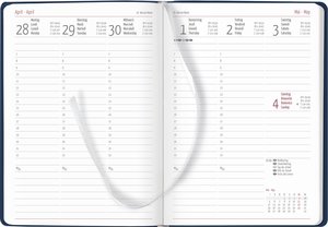 Zettler - Wochenplaner Tucson 2025 blau, 15x21cm, Taschenkalender mit 128 Seiten mit 1 Woche auf 2 Seiten, Adressteil, Notizbereich, Monatsübersicht, Mondphasen und internationales Kalendarium