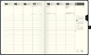 Wochenkalender, Buchkalender, 2024, Kompagnon, Modell 761, Baladek-Einband, schwarz