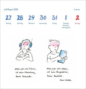 Helme Heine: Philosophisches Premium-Postkartenkalender 2026