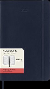 Moleskine 12 Monate Tageskalender 2024, Large/A5, Saphir