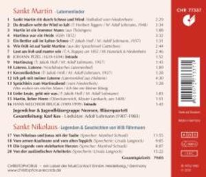 Sankt Martin - Laternenlieder; Sankt Nikolaus - Legenden und Geschichten, Audio-CD