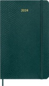 Moleskine 12 Monate Wochen Notizkalender 2024 - Precious & Ethical, Large/A5, Boa Grün