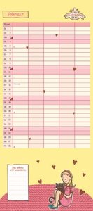 Schule der magischen Tiere Familienkalender 2025 - Wandkalender - Familienplaner mit 5 Spalten - Format 22 x 49,5 cm
