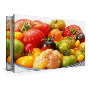 Premium Textil-Leinwand 90 cm x 60 cm quer Leckere Bio Tomaten