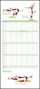 Yoga für Kühe Familienplaner 2022 – Wandkalender – Familien-Kalender mit 6 Spalten – Format 22 x 49,5 cm