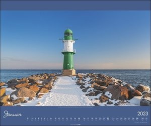 Ostsee Kalender 2023. Reise-Kalender mit 12 atemberaubenden Fotografien deutscher Ostsee-Landschaften. Großer Wandkalender 2023 XXL. 55x46 cm. Querformat.