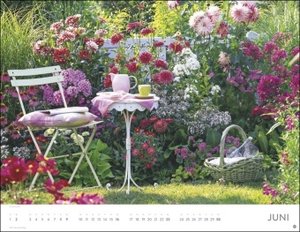 Gartenparadies Posterkalender 2024. Wandkalender mit 12 romantischen Garten-Fotos. Dekorativer Bildkalender für Gartenliebhaber. 44 x 34 cm. Querformat.